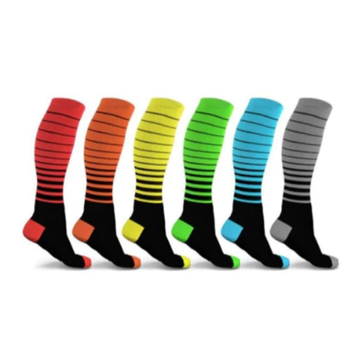 Unisex Striped Fun Compression Socks