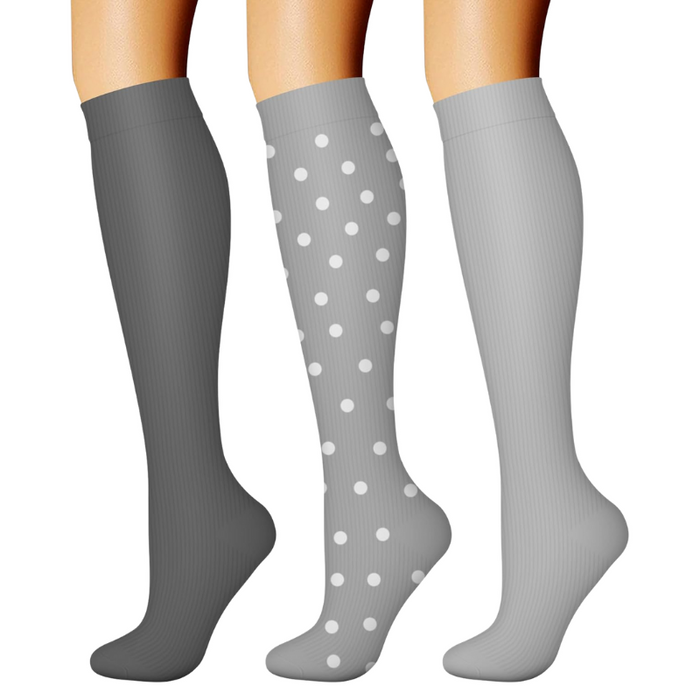 Pack Of 3 Minimalistic Style Athletic High Compression Socks