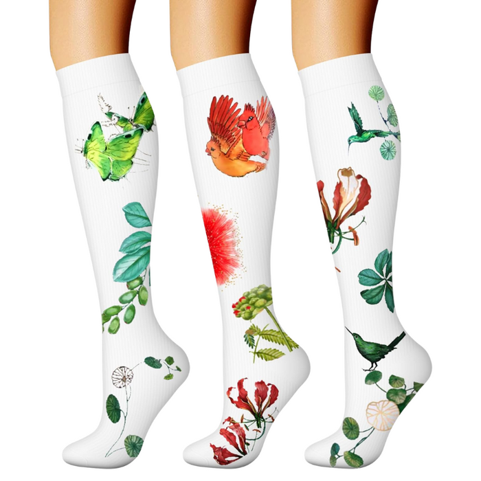 Pack Of 3 Minimalistic Style Athletic High Compression Socks