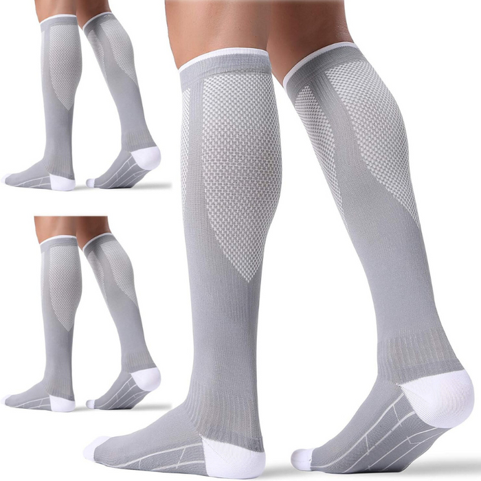 Pack Of 3 Solid Pattern Compression Socks