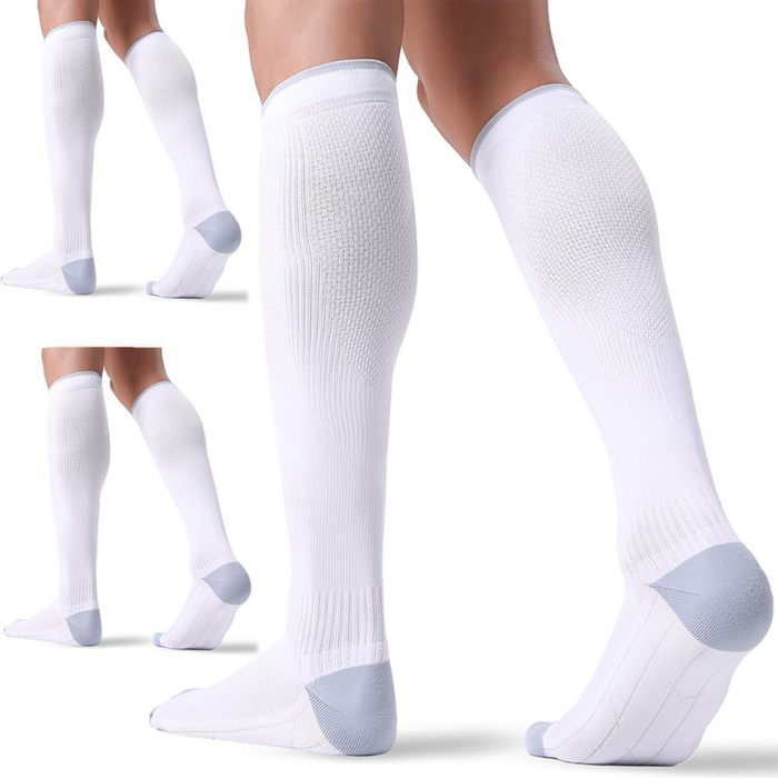 Pack Of 3 Solid Pattern Compression Socks