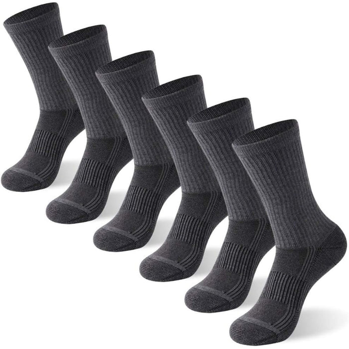 Pack Of 6 Copper Compression Hiking Antimicrobial Socks