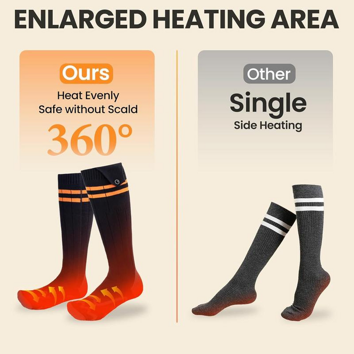 Rechargeable Heated Socks With Adjustable Temperature Control