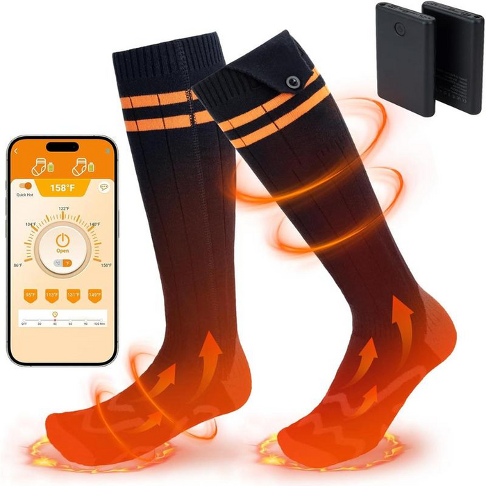 Rechargeable Heated Socks With Adjustable Temperature Control