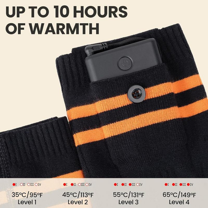 Rechargeable Heated Socks With Adjustable Temperature Control