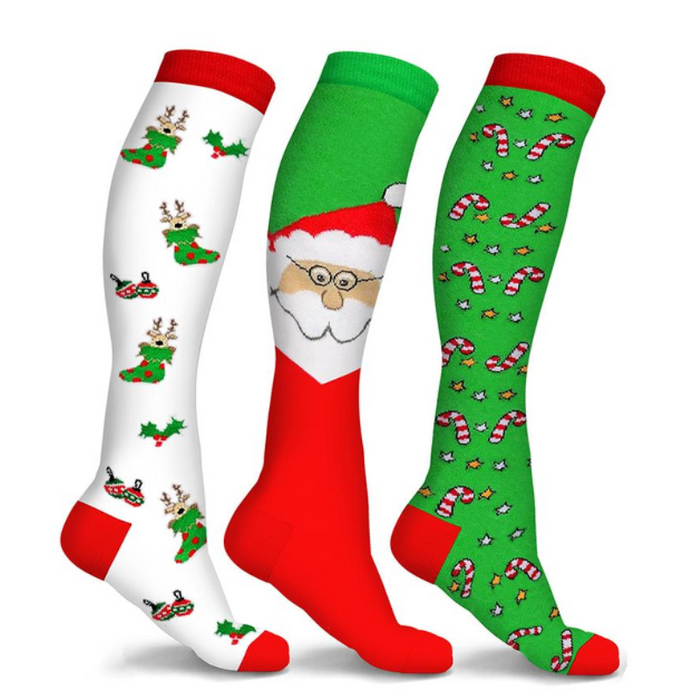 Holiday Fun Knee High Compression Socks