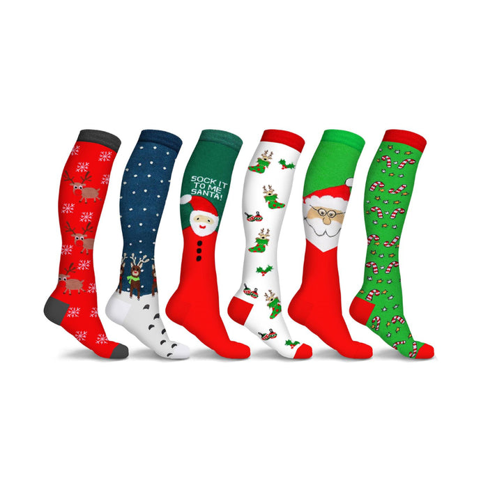 Holiday Knee High Compression Socks