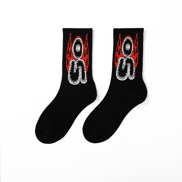 Printed Basket Ball Style Long Socks Sets