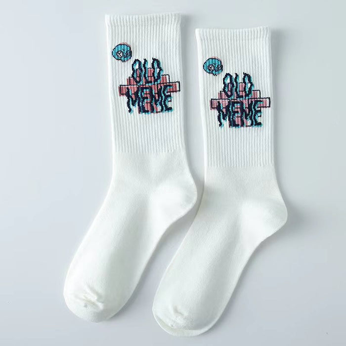 Printed Basket Ball Style Long Socks