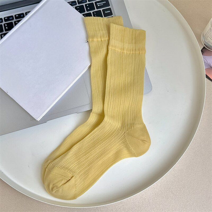Women Transparent Plain Casual Sweet Socks