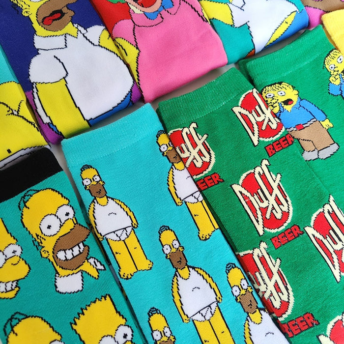 Cartoon Printed Street Wear Socks