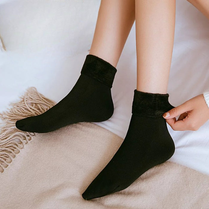 Thickened And Velvet Patterned Socks