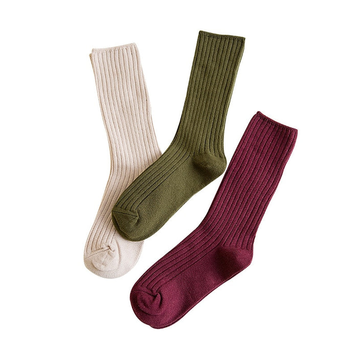 Loose And Long Solid Color Socks