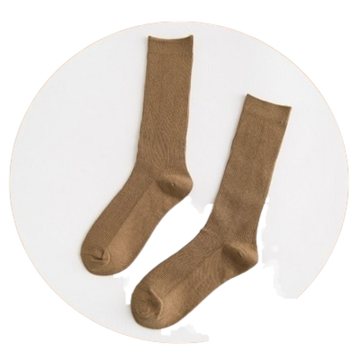 High Loose Solid Knitted Socks