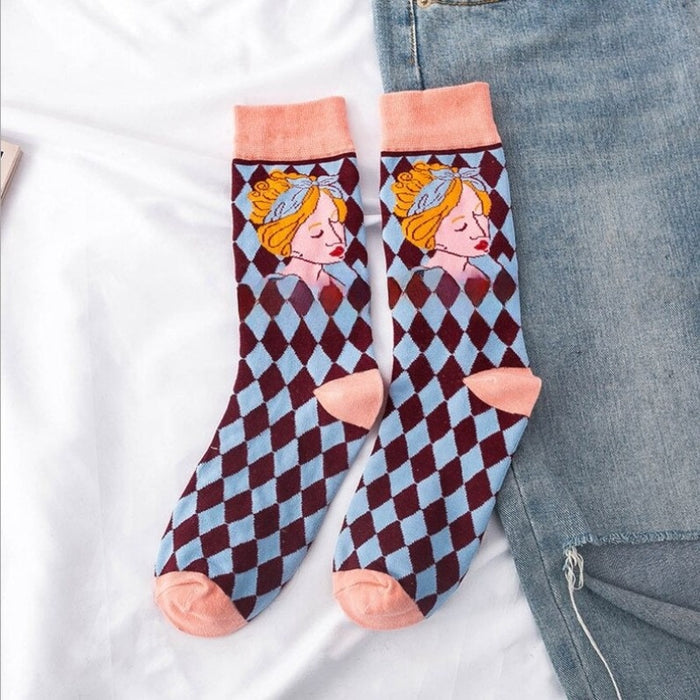 Casual Printed Spring Socks