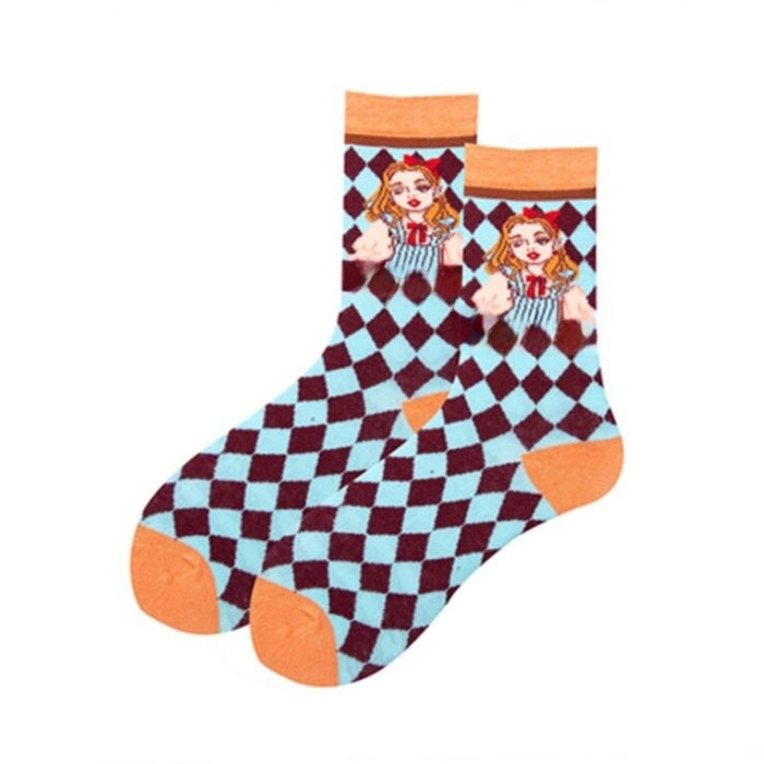 Casual Printed Spring Socks