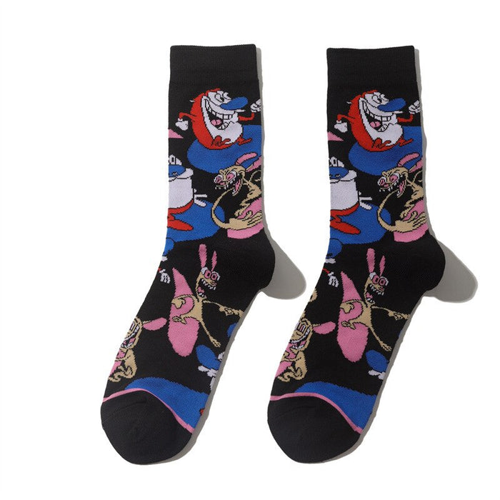 Men Disney Cartoon Print Casual Socks