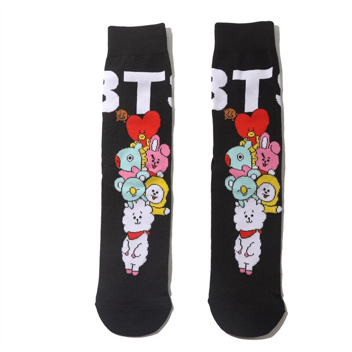 Black Toys Printed Men Casual Socks