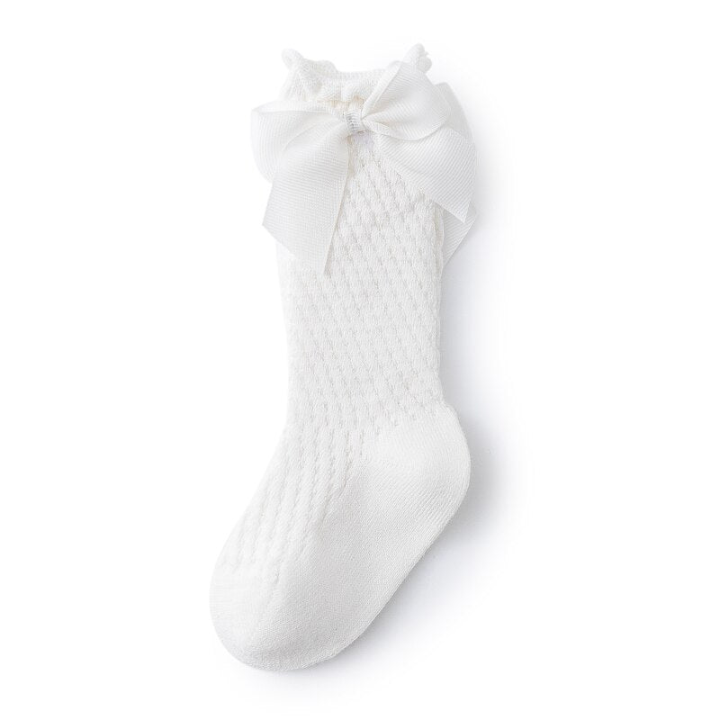 Children Big Bows Mesh Casual Socks