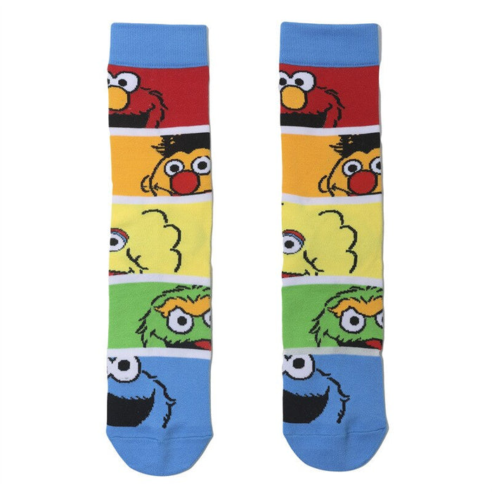 Sesame Street Cartoon Print Men Casual Socks