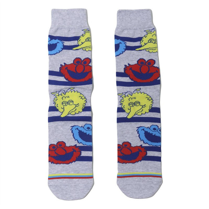 Grey Happy Sesame Men Casual Socks