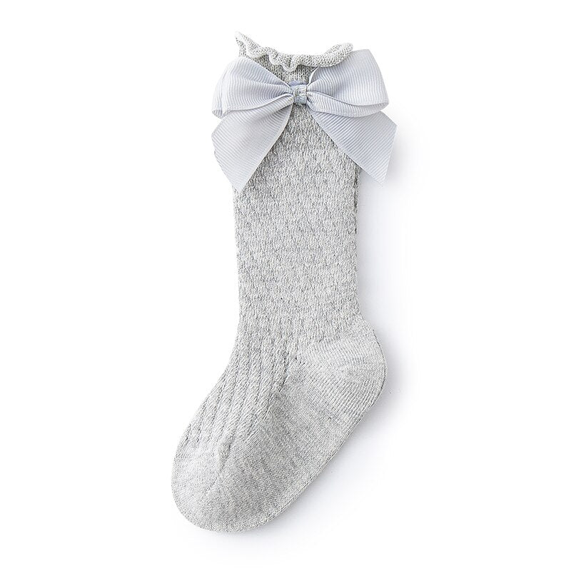 Children Big Bows Mesh Casual Socks