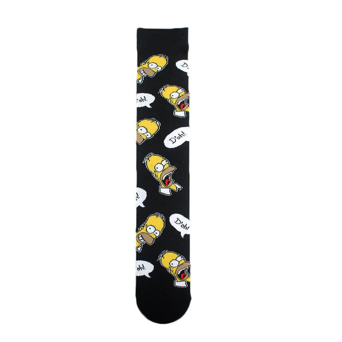 Black Homer D'oh Men Casual Socks