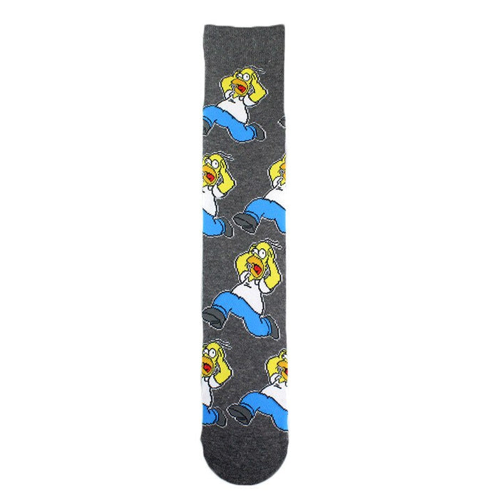 Simpsons Cartoon Print Casual Socks