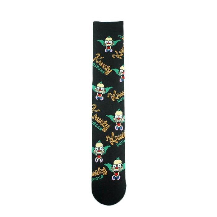 Men Cartoon Print Cotton Casual Socks