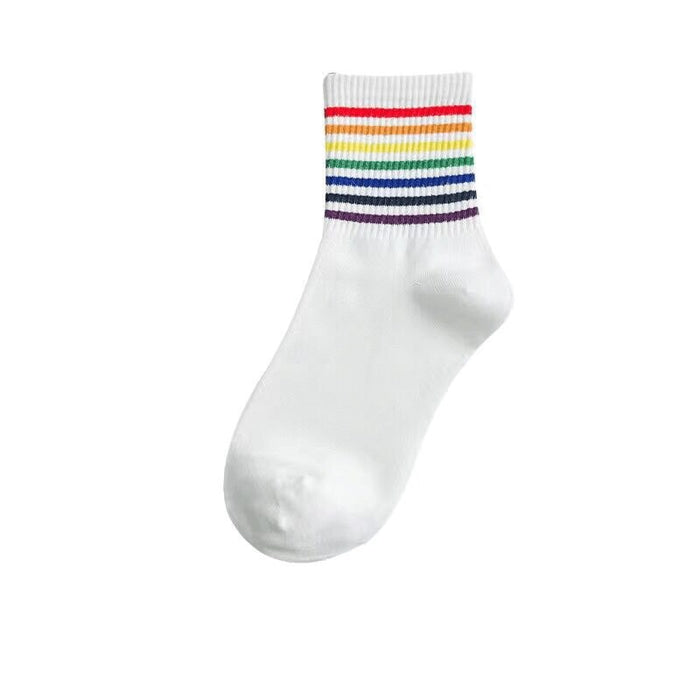 Striped And Cartoon Patterned Socks