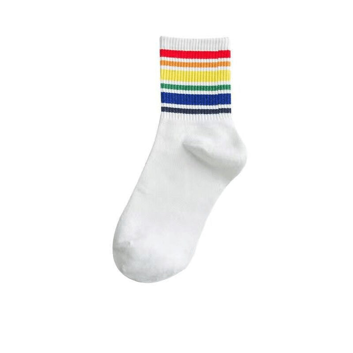 Striped And Cartoon Patterned Socks