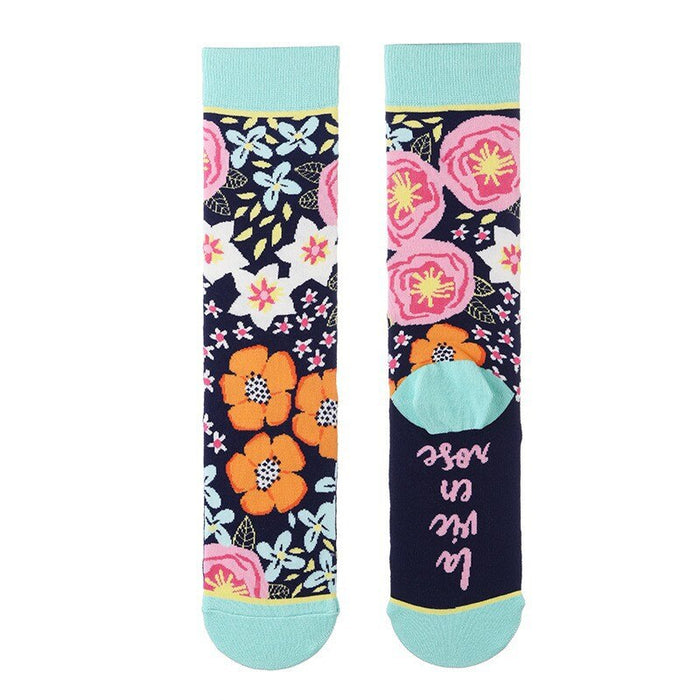Cotton Flower Designed Socks