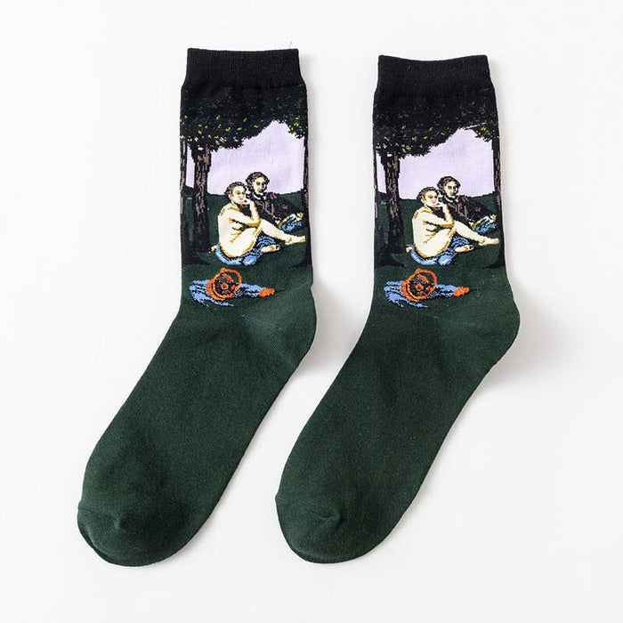 Casual Vintage Cotton Socks