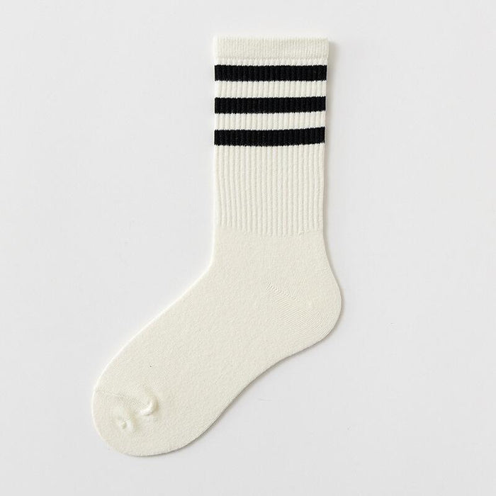 Striped Solid Color Socks