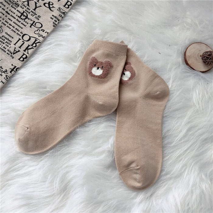 Bear Printed Casual Socks