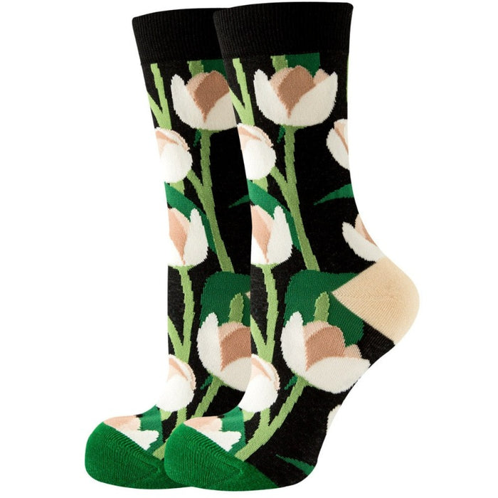 Fruit And Flower Printed Socks