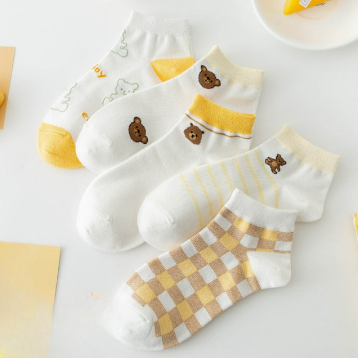 Bear Printed Casual Socks