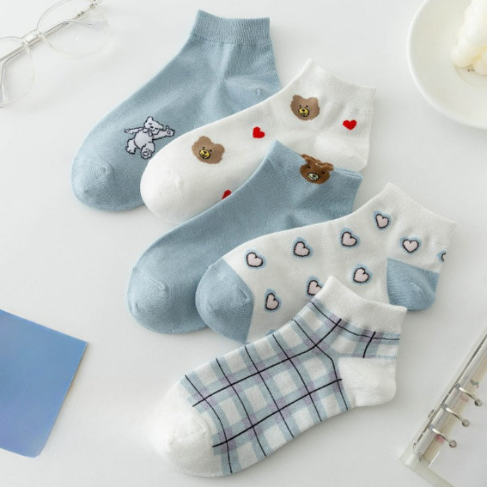 Bear Printed Casual Socks