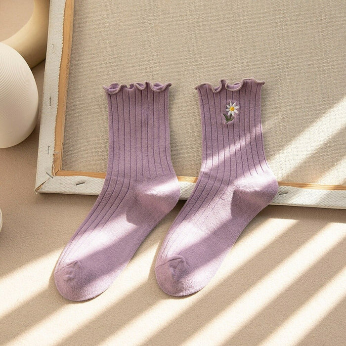 Long Unique Patterned Cotton Socks