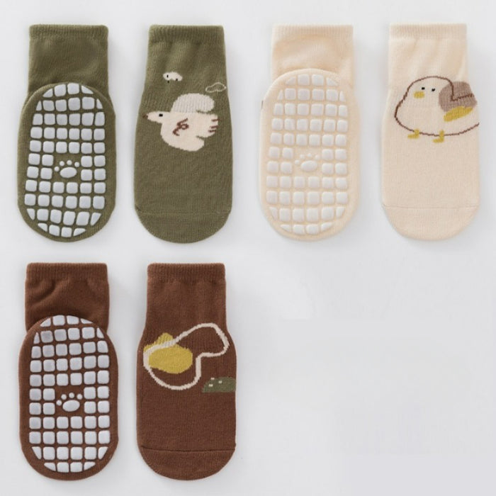 Cartoon Printed Anti Slip Socks For Children