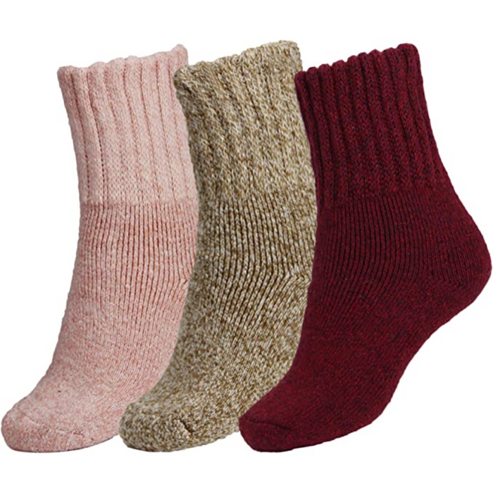 Women Solid Thick Warm Socks - 3 Pairs