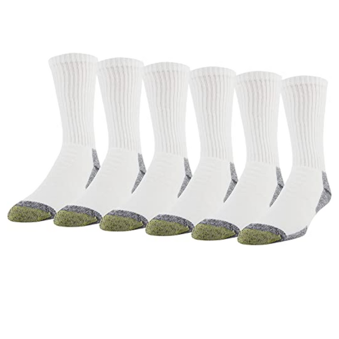 Men's White Athletic Socks 6 Sets