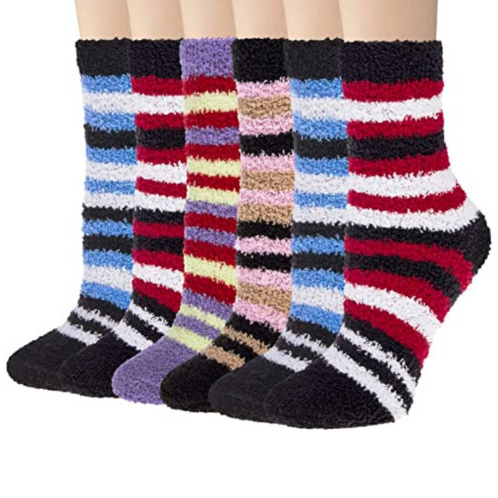 Fuzzy 6 Pairs Women's Socks