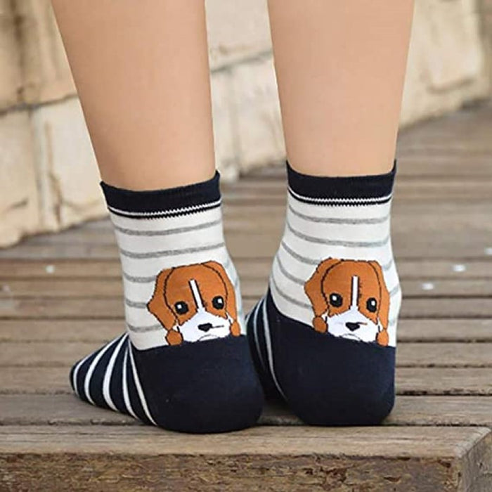 Pattern Design Comfort Crew Socks