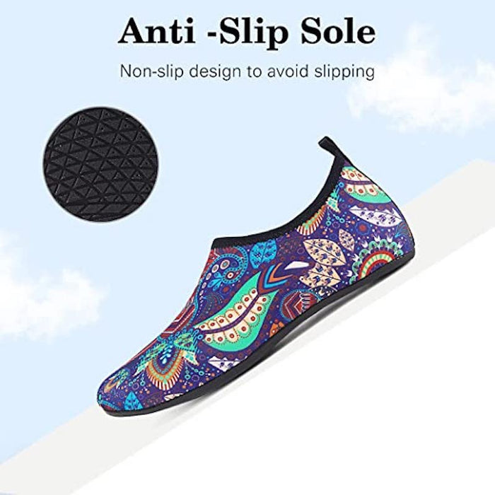 Multi Pattern Print Aquatic Sports Shoes For Women And Men