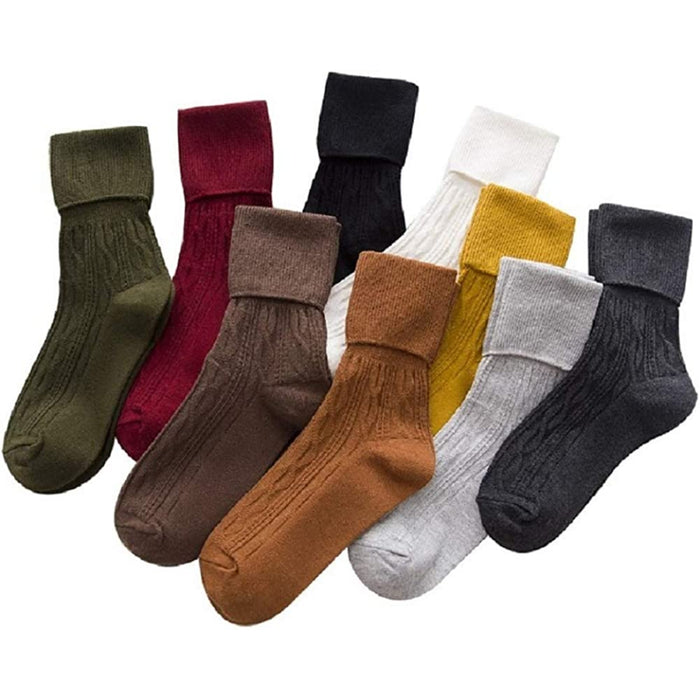 9 Pairs Women Cotton Cuff Socks