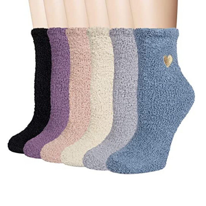 Women's Fuzzy Soft 6 Pairs Socks Set