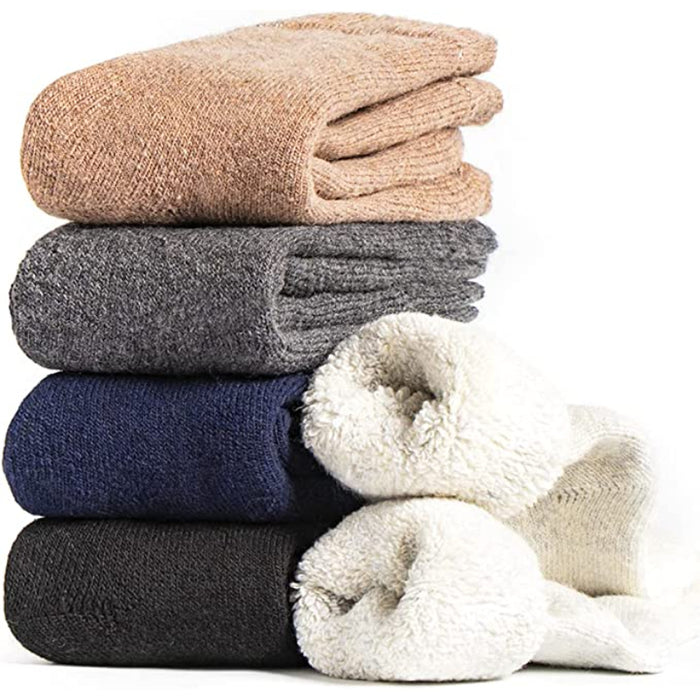 5 Pairs Of Soft Warm Comfort Winter Wool Socks