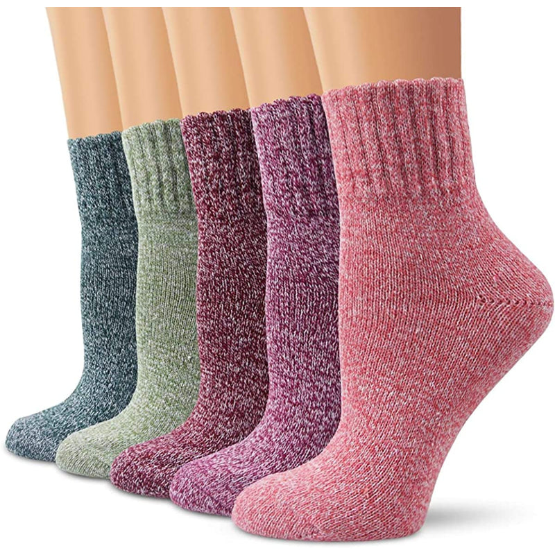5 Pairs Vintage Fuzzy Women Socks