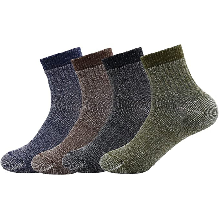 4 Pack Wool Hiking Thermal Socks For Men